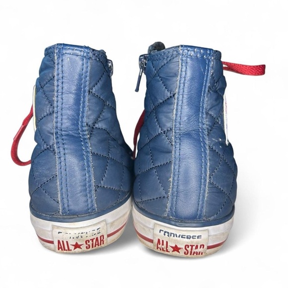 🔥 Converse Chuck Taylor Quilted High Tops | Navy & Burgundy | Youth 5 /Women’s 6 - Picture 5 of 9